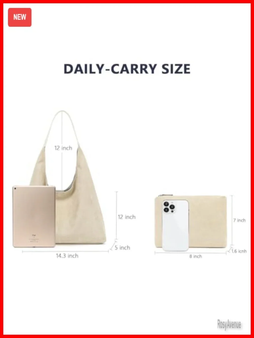 N/A suede tote